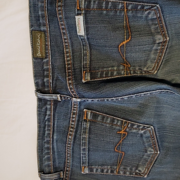 DAVID KAHN LAUREN JEANS Blue Dark Fade Rinse Straight Leg Size 10 - Picture 2 of 6